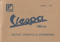 Notice Vespa ACMA 1960
